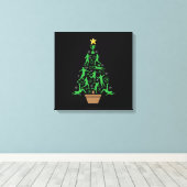 kerstboom voor mannen canvas afdruk (Insitu (Houten vloer))