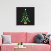 kerstboom voor mannen canvas afdruk (Insitu (Woonkamer))