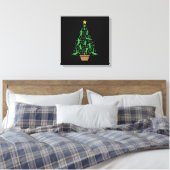 kerstboom voor mannen canvas afdruk (Insitu (Slaapkamer))