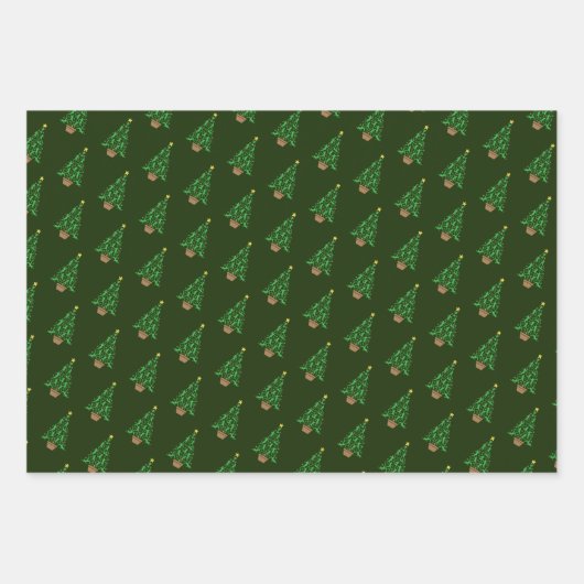 kerstboom voor mannen inpakpapier vel (Voorkant 3)