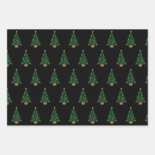 kerstboom voor mannen inpakpapier vel (Voorkant)