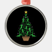 kerstboom voor mannen metalen ornament (Voorkant)