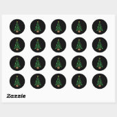 kerstboom voor mannen ronde sticker (Vel)