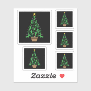 kerstboom voor mannen sticker