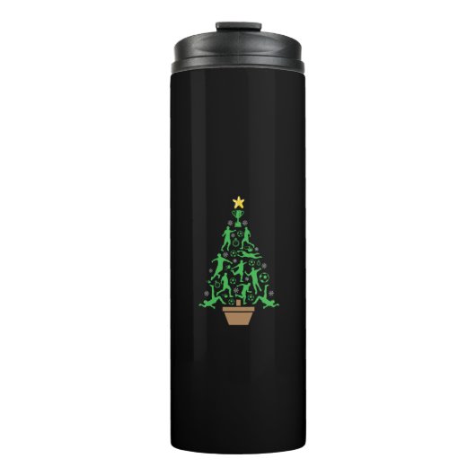 kerstboom voor mannen thermosbeker (Voorkant)