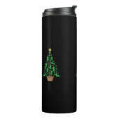 kerstboom voor mannen thermosbeker (Gedraaid links)