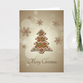 kerstboom voor ontbijtkoek feestdagen kaart