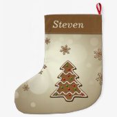 kerstboom voor ontbijtkoek grote kerstsok (Achterkant)