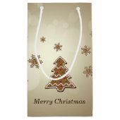 kerstboom voor ontbijtkoek klein cadeauzakje (Achterkant)