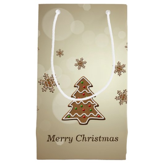 kerstboom voor ontbijtkoek klein cadeauzakje (Voorkant)