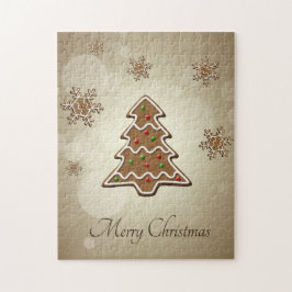 kerstboom voor ontbijtkoek legpuzzel