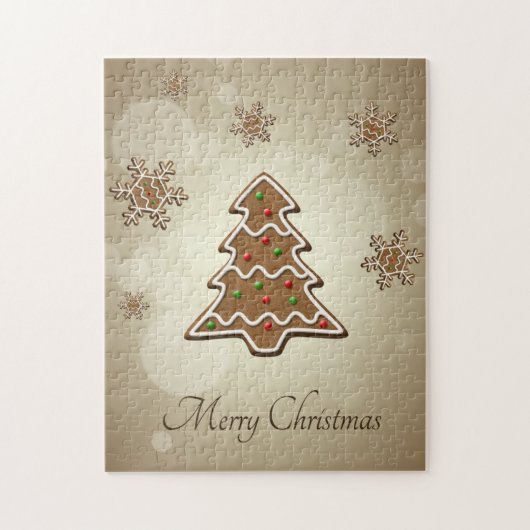kerstboom voor ontbijtkoek legpuzzel (Verticaal)