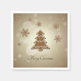 kerstboom voor ontbijtkoek servet