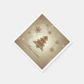 kerstboom voor ontbijtkoek servet (Hoek)