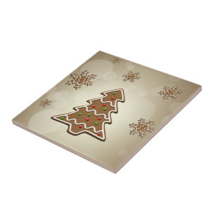 kerstboom voor ontbijtkoek tegeltje