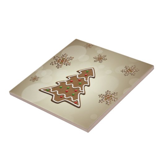 kerstboom voor ontbijtkoek tegeltje (Zijkant)