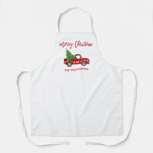  kerstboom voor penseelscript schort (Voorkant)