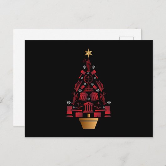 kerstboom voor procureur-generaal briefkaart (Voorkant / Achterkant)