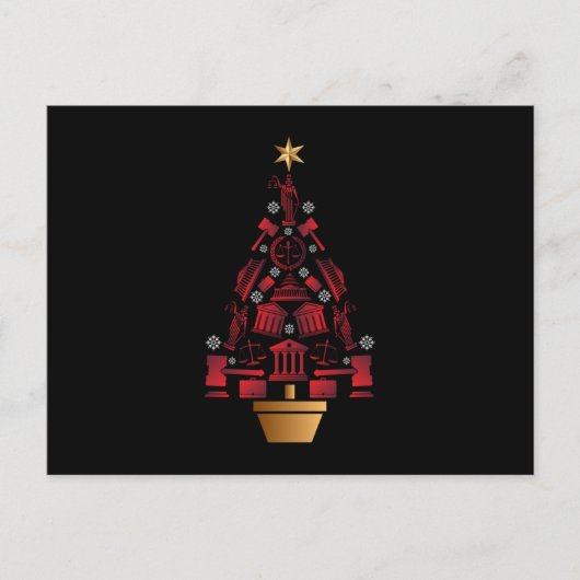 kerstboom voor procureur-generaal briefkaart (Voorkant)