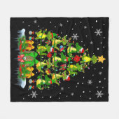 kerstboom voor Santa Reindeer Elf Alligators Fleece Deken (Voorkant (Horizontaal))