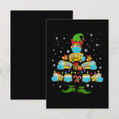 Kerstboom voor schoolbuschauffeur Funny Xmas Gift RSVP Kaartje (Voorkant / Achterkant)