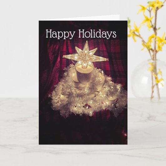 Kerstboom voor toiletpapier kaart (Gele Bloem)