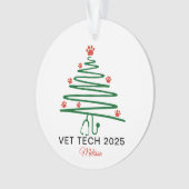 Kerstboom voor vee-tech ornament (voorkant)