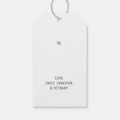 Kerstboom Vorm Fotonaam Cadeaulabel (Achterkant)