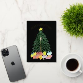 Kerstboom Vouwconstructie Folie Feestdagenkaart