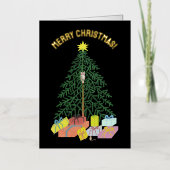 Kerstboom Vouwconstructie Folie Feestdagenkaart (Voorkant)