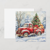 Kerstboom Vrachtwagen Feestdagenkaart (Voorkant / Achterkant)