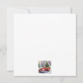 Kerstboom Vrachtwagen Feestdagenkaart (Achterkant)