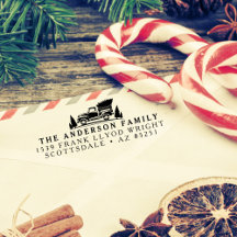 Kerstboom  Vrachtwagen Retouradresstempel