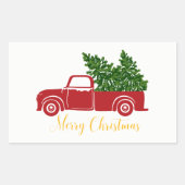 Kerstboom vrachtwagen Sticker (Voorkant)