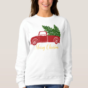 Kerstboom vrachtwagen Vrouwen Sweatshirt