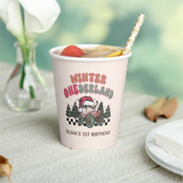 Kerstboom Vrachtwagen Winter Onederland Verjaardag Papieren Bekers