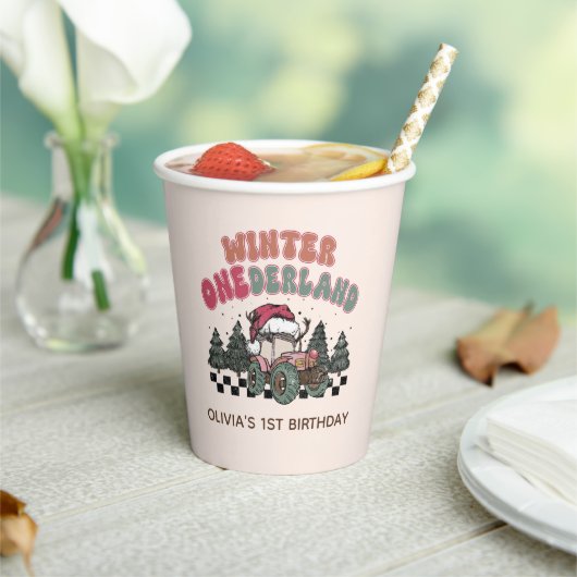 Kerstboom Vrachtwagen Winter Onederland Verjaardag Papieren Bekers (Insitu)