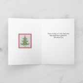 Kerstboom, vrede op aarde, voor grootouders feestdagen kaart (Binnen)