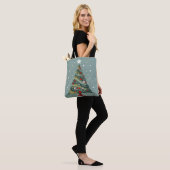 Kerstboom vreugde aan de wereld tote bag (Op model)