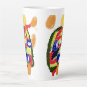 Kerstboom vreugde latte mok (Voorkant)