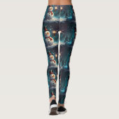 Kerstboom vreugdevolle vakantie geest leggings (Achterkant)