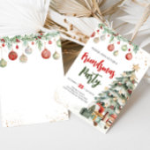 Kerstboom Vriendjesfeest uitnodiging