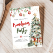 Kerstboom Vriendjesfeest uitnodiging