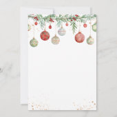 Kerstboom Vriendjesfeest uitnodiging (Achterkant)