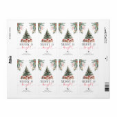Kerstboom vrolijk en helder cadeau Label Stickers (Full Sheet)