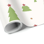 Kerstboom Vrolijk Kerst Feestcadeau Cadeaupapier (Rol Hoek)