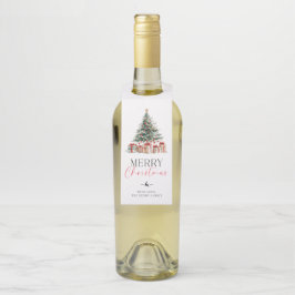 Kerstboom Vrolijk kerstcadeau Flessenhanger