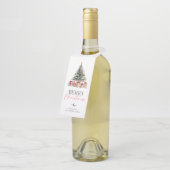 Kerstboom Vrolijk kerstcadeau Flessenhanger (Schuin)