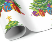 Kerstboom, vrolijk kerstfeest cadeaupapier (Rol Hoek)