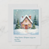 Kerstboom. vrolijk kerstfeest! feestdagenkaart (Voorkant / Achterkant)